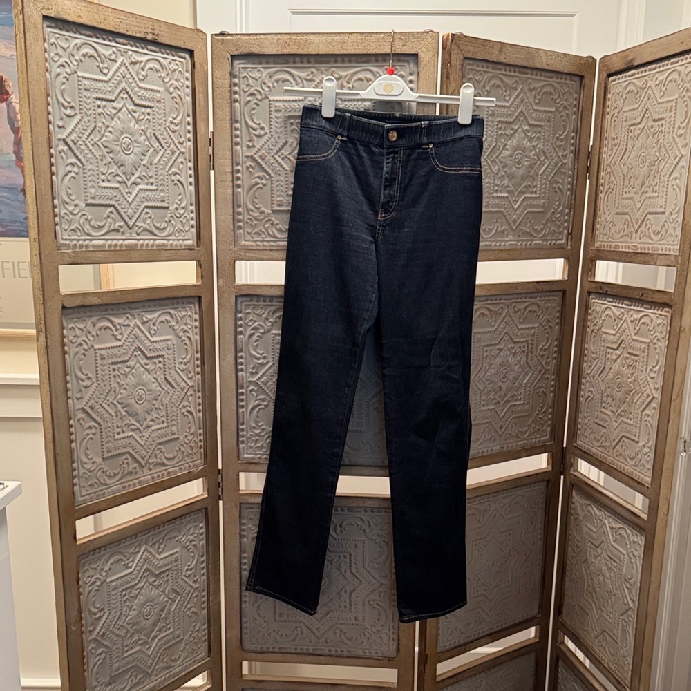 Elie Tahari Dark Blue Straight Leg Jeans